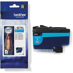 Foto van Brother inktcartridge, 5.000 pagina's, oem lc-427xlc, cyaan