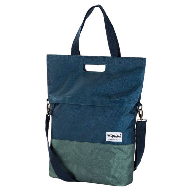 Foto van Urban proof shopper fietstas 20 liter polyetheen blauw/groen