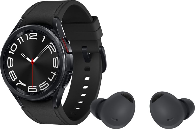 Foto van Samsung galaxy watch 6 classic zwart 43mm + samsung galaxy buds 2 pro