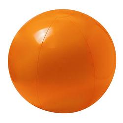 Foto van Opblaasbare strandbal extra groot plastic oranje 40 cm - strandballen