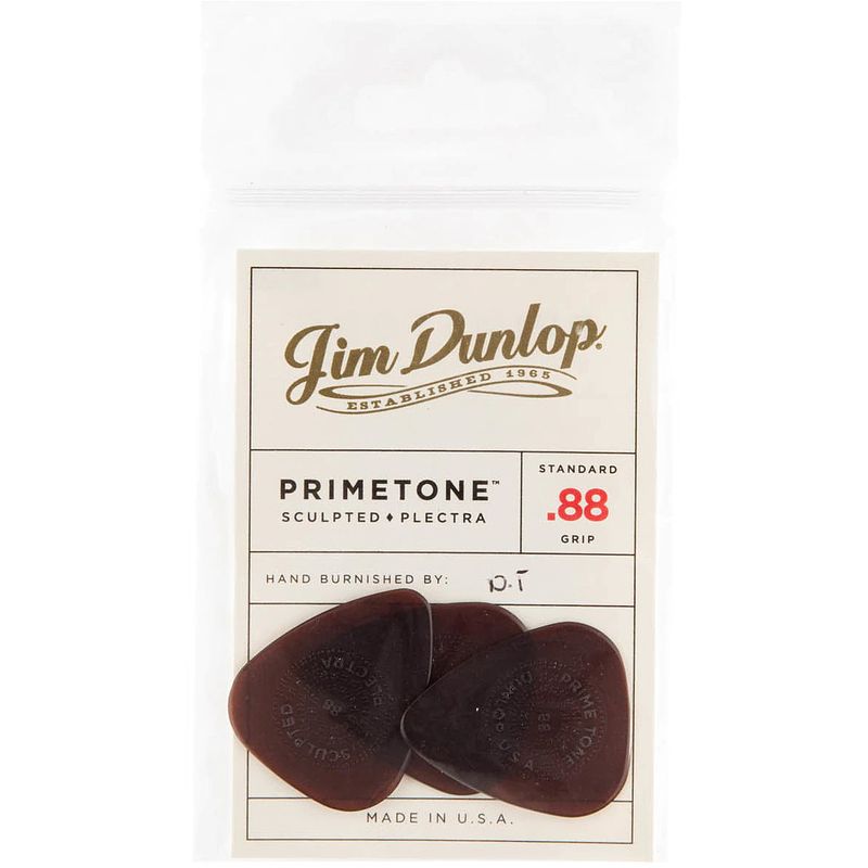 Foto van Dunlop 510p88 primetone standard grip pick 0.88 mm plectrum set 3 stuks