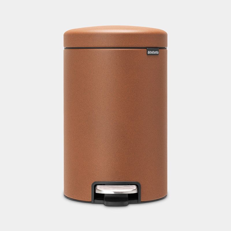 Foto van Brabantia newicon pedaalemmer 12 liter met kunststof binnenemmer - mineral cinnamon