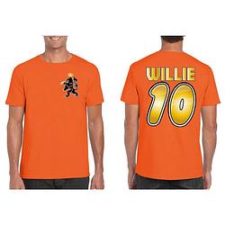 Foto van Oranje koningsdag t-shirt - voetbal willie - voor heren s - feestshirts