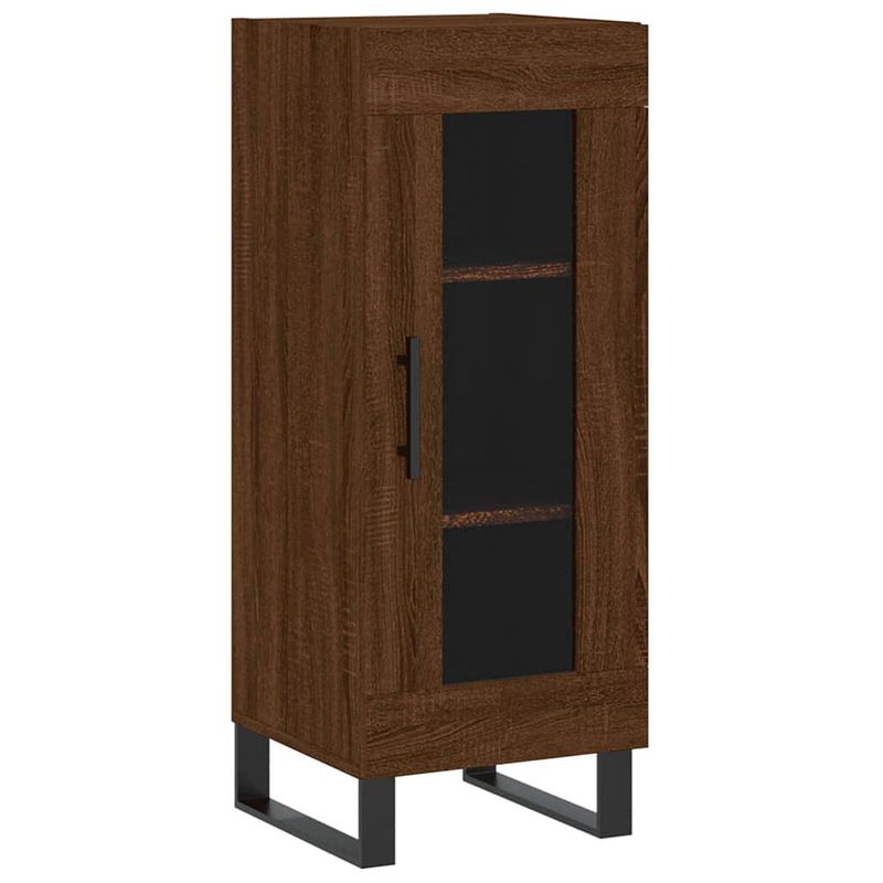 Foto van Vidaxl dressoir 34,5x34x90 cm bewerkt hout bruineikenkleurig