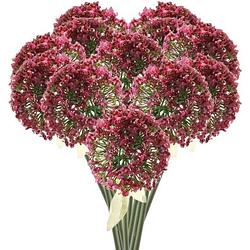 Foto van 12x roze/rode sierui kunstbloemen 70 cm - kunstbloemen