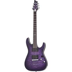 Foto van Schecter c-1 platinum satin purple burst elektrische gitaar