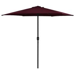 Foto van Vidaxl parasol met aluminium paal 270x246 cm bordeauxrood