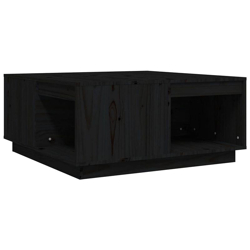 Foto van The living store salontafel massief grenenhout - bijzettafel - 80 x 81 x 36.5 cm - rustieke uitstraling