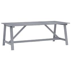 Foto van Vidaxl tuintafel 206x100x74 cm massief acaciahout grijs