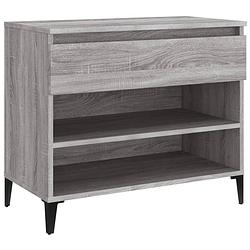 Foto van The living store schoenenkast - grijs sonoma eiken - 70 x 36 x 60 cm - stevig materiaal