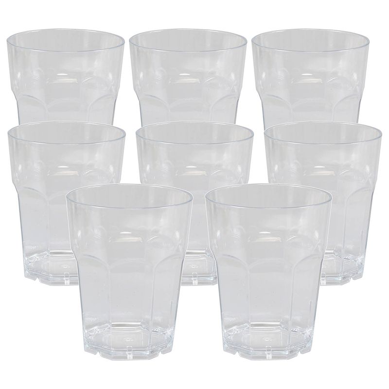 Foto van Depa drinkglas - 12x - transparant - onbreekbaar kunststof - 220 ml - drinkglazen