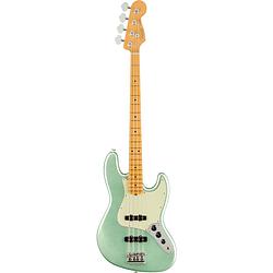 Foto van Fender american professional ii jazz bass mystic surf green mn elektrische basgitaar met koffer