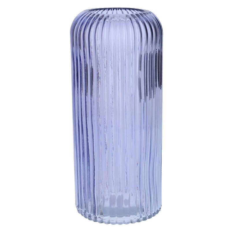 Foto van Bloemenvaas - lavendel - transparant glas - d9 x h20 cm - vazen