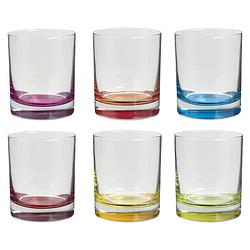 Foto van 4goodz colori set 6 gekleurde waterglazen inhoud 30 cl