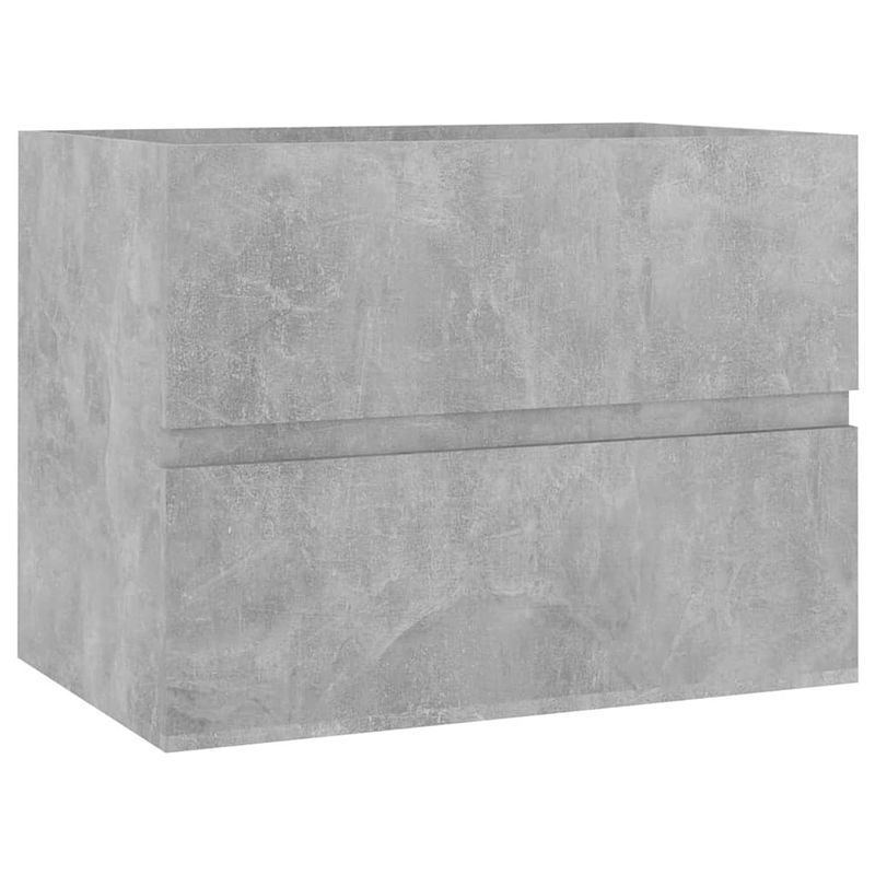 Foto van The living store gootsteenkast - betongrijs - 60 x 38.5 x 45 cm - met 1 lade