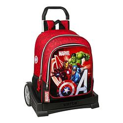 Foto van Schoolrugzak met wielen the avengers infinity zwart rood 32 x 42 x 14 cm