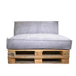 Foto van 2l home & garden palletkussenset ribcord deluxe kiezel - 2 delige set