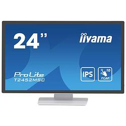 Foto van Iiyama 24 white bonded pcap touchscreen monitor energielabel: e (a - g) 60.5 cm (23.8 inch) 1920 x 1080 pixel 16:9 14 ms hdmi, displayport, usb 3.1 gen 1 ips