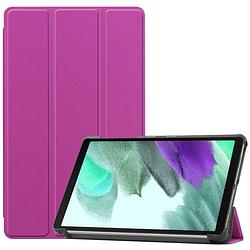 Foto van Basey samsung galaxy tab s6 lite hoesje kunstleer hoes case cover - paars