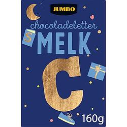 Foto van Jumbo chocoladeletter melk c 160g aanbieding bij jumbo | 2 voor 4.50