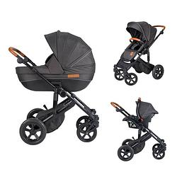 Foto van Born lucky kinderwagen 3 in 1 rapsodie zwart