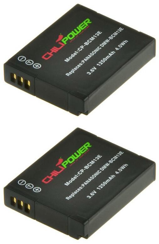 Foto van Chilipower dmw-bcm13 accu voor panasonic - 1250mah - 2-pack