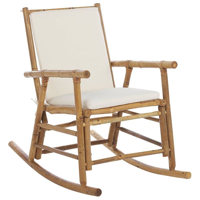 Foto van Beliani frigole - schommelstoel-lichte houtkleur-bamboehout
