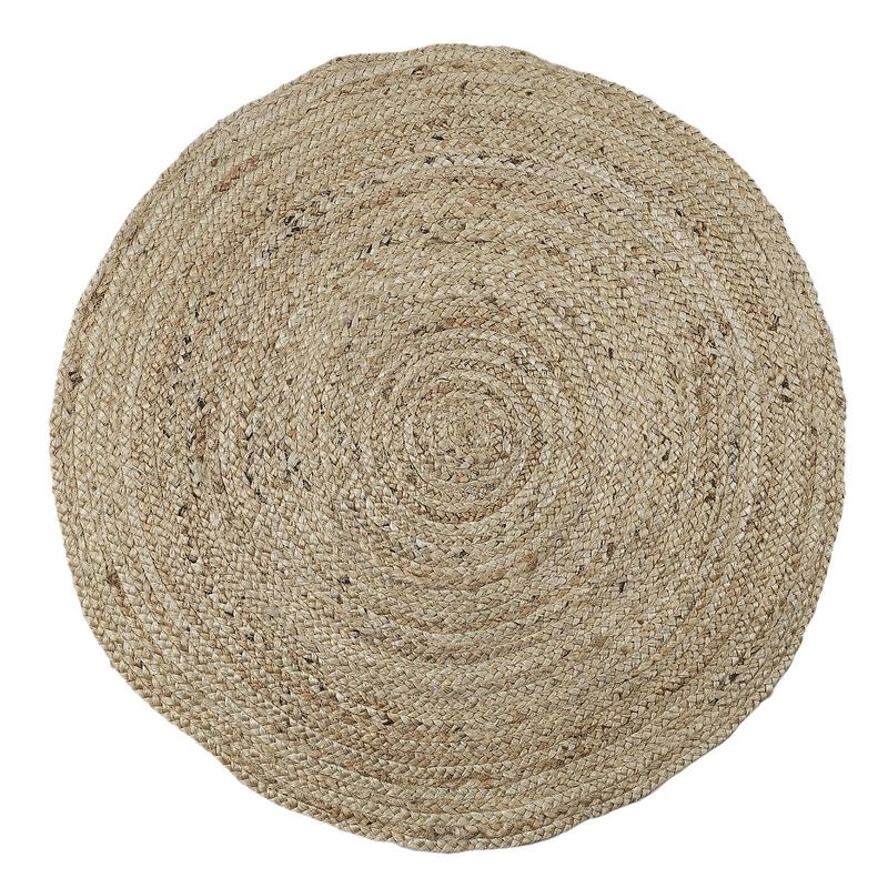 Foto van 4goodz vloerkleed jute naturel rond ø 80 cm - bruin