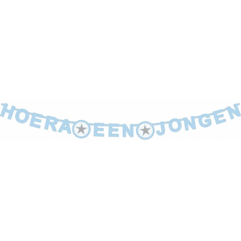 Foto van Letterslinger ster hoera een jongen 175 x 11 cm