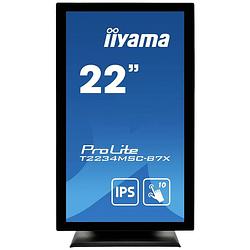 Foto van Iiyama prolite t2234msc-b7x led-monitor 55.9 cm (22 inch) energielabel f (a - g) 1920 x 1080 pixel full hd 8 ms displayport, hdmi, vga, usb ips led