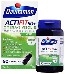 Foto van Davitamon actifit 50+ omega3 visolie capsules, 90 stuks bij jumbo