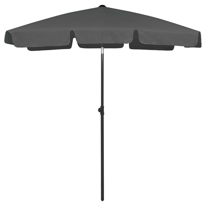 Foto van Vidaxl strandparasol 180x120 cm antracietkleurig