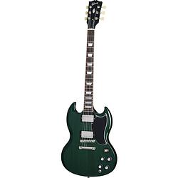 Foto van Gibson original collection sg standard 's61 stop bar translucent teal elektrische gitaar met koffer