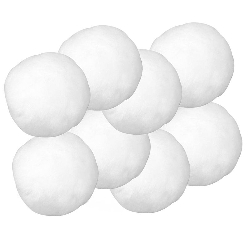 Foto van 8x stuk switte sneeuwballen/sneeuwbollen 6 cm - decoratiesneeuw