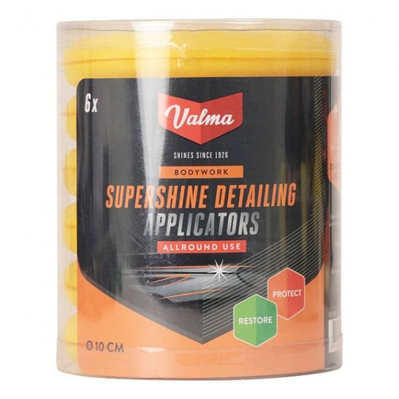 Foto van Valma pads v015 supershine applicator foam geel 6 stuks