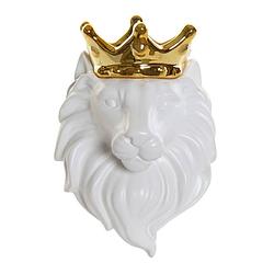 Foto van Casa di elturo wandvaasje royal lion wit/goud