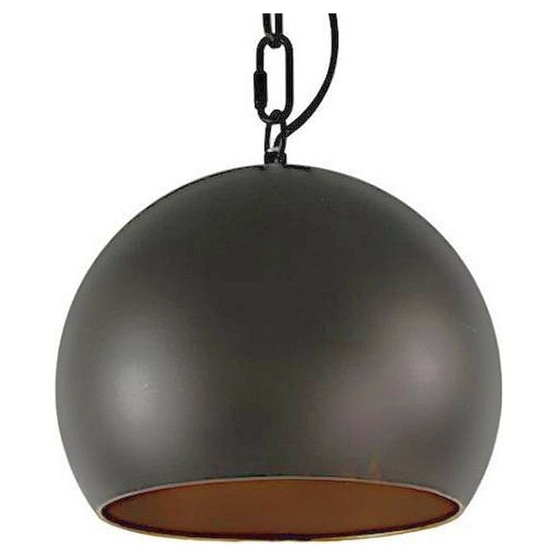 Foto van Non-branded hanglamp hobson 25 x 23 cm e27 nikkel 40w zwart