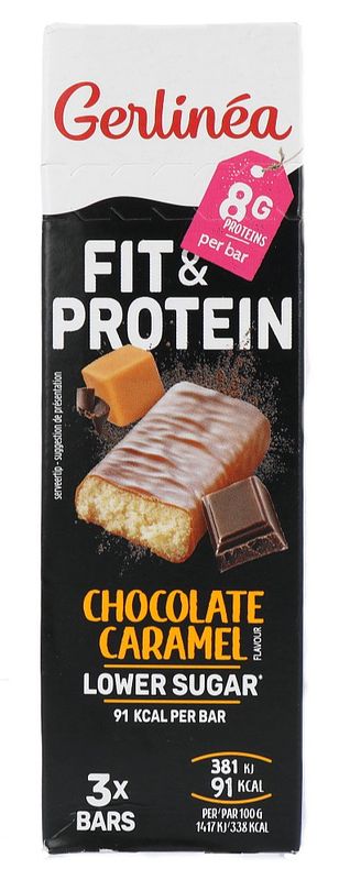 Foto van Gerlinéa fit & protein chocolate caramel reep