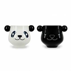 Foto van Thumbsup! mok panda verkleurend 283 ml keramiek zwart/wit