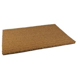 Foto van Anti sllip deurmat/vloermat pvc/kokos bruin 60 x 40 cm voor binnen - deurmatten