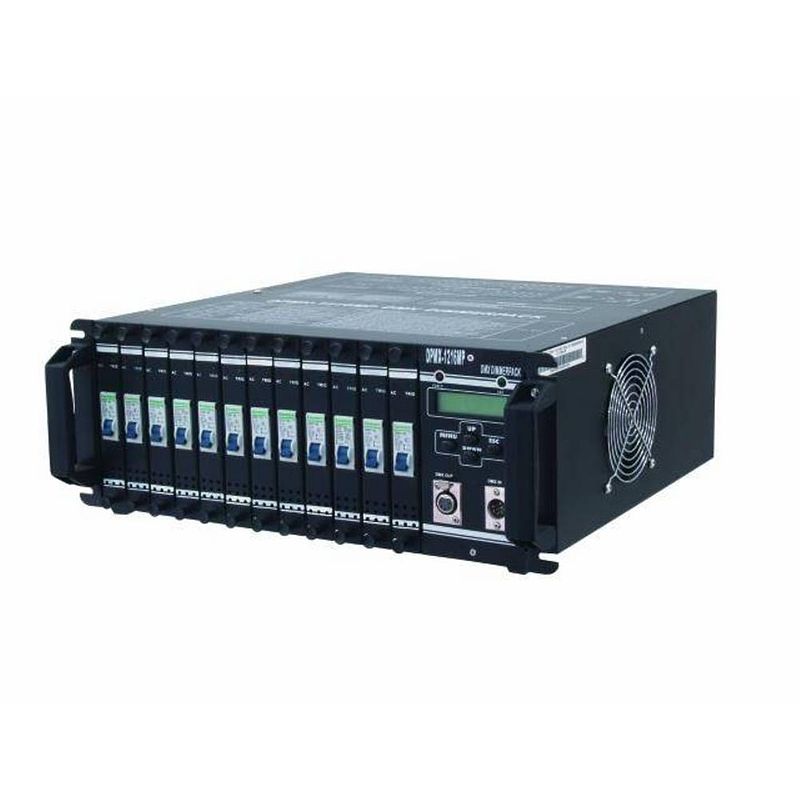 Foto van Eurolite dpmx-1216 mp dmx dimmer 12-kanaals 19 inch bouwvorm