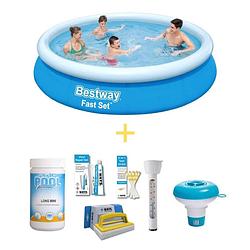 Foto van Bestway zwembad - fast set - 366 x 76 cm - inclusief ways onderhoudspakket