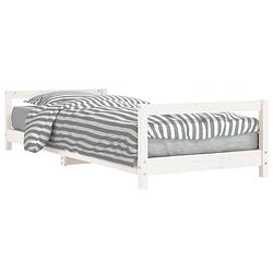 Foto van Vidaxl kinderbedframe 90x190 cm massief grenenhout wit