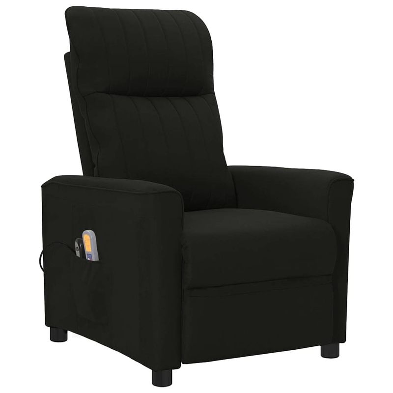 Foto van The living store massagestoel elektrisch stof zwart - fauteuil