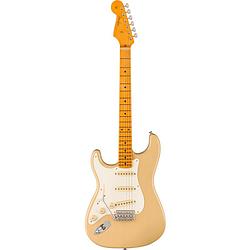 Foto van Fender american vintage ii 1957 stratocaster lh mn vintage blonde linkshandige elektrische gitaar met koffer