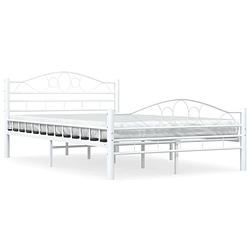 Foto van The living store metalen bedframe - elegant - klassiek - bed - afmeting- 210x147x85cm - ken- wit - montage vereist