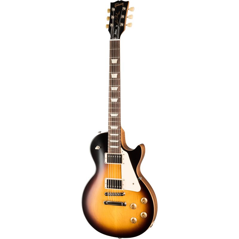 Foto van Gibson modern collection les paul tribute satin tobacco burst elektrische gitaar met soft shell case