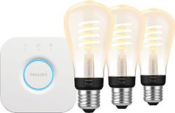 Foto van Philips hue filament white ambiance edison 3-pack + bridge