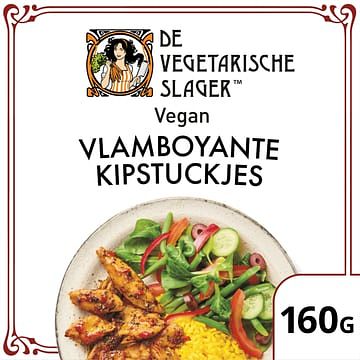 Foto van De vegetarische slager vlamboyante kipstuckjes vegan 160g bij jumbo