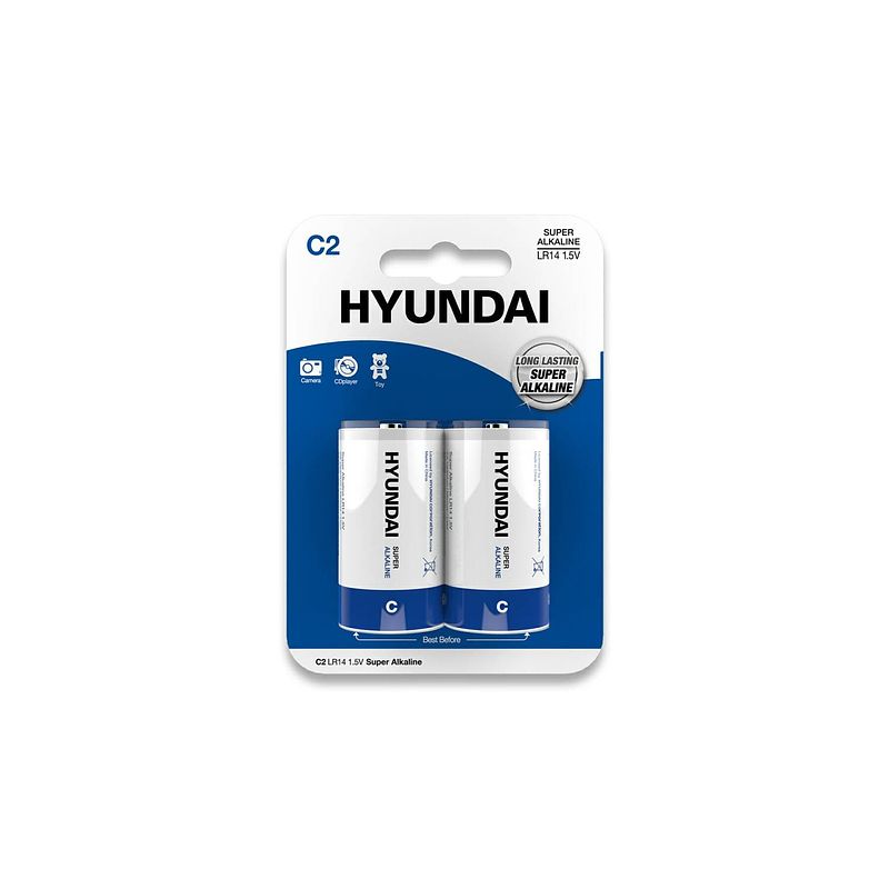 Foto van Hyundai - super alkaline c batterijen - 2 stuks